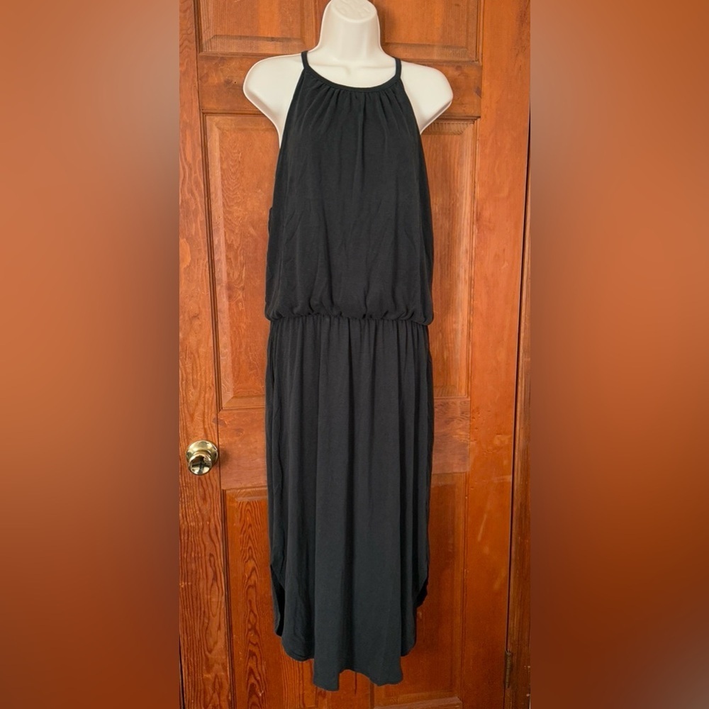 Ella Mara by Anthropologie Halter Maxi Dress with Pockets Size Large